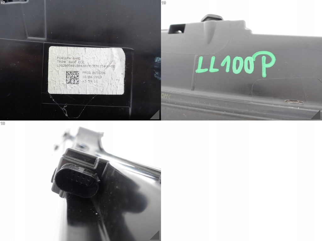 фото №15, Porsche macan 95b lift 19- led лампа накладка w багажник задняя europa uszkodzon