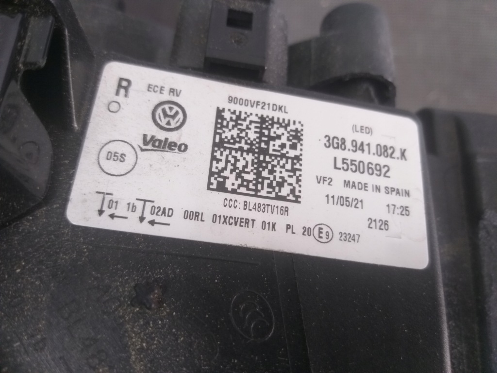 фото №8, Лампа перед права vw arteon full led 3g8941082k