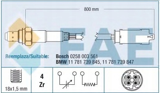фото №1, Fae 77237 датчик лямбда-зонд