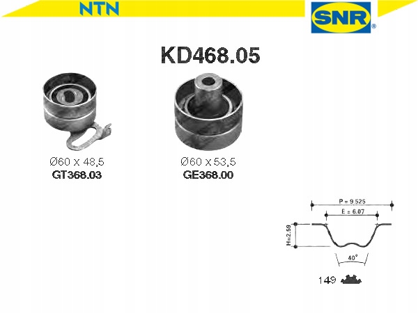 фото №2, Комплект - набор ремень распределительного вала [snr]