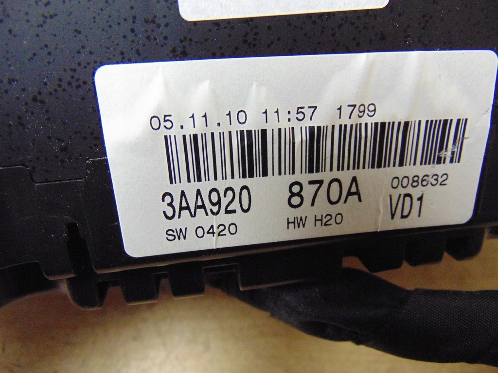 фото №12, Лічильник приладова панель vw passat b7 1.6 europa 3aa920870a