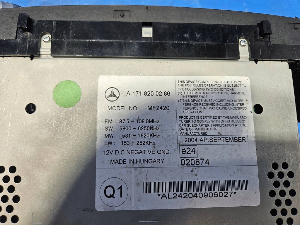 фото №6, Радио mercedes slk r171 a1718200286