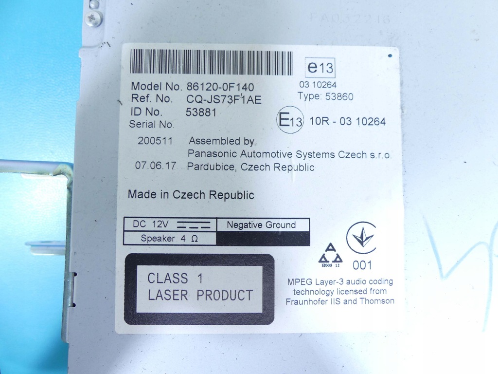 фото №5, Радио заводской toyota verso 09-18 радиопроигрыватель