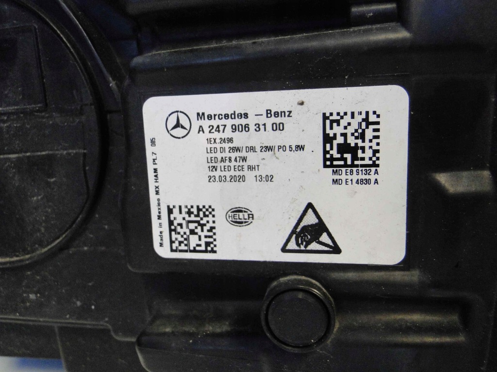 фото №15, Mercedes glb x247 247 amg kompletny перед бампер капот крила лампа 787