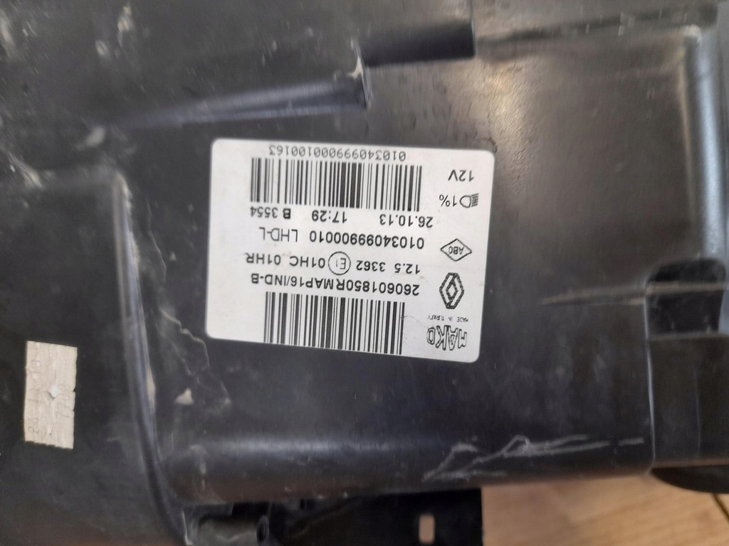 фото №2, Лампа передняя левая renault clio iv