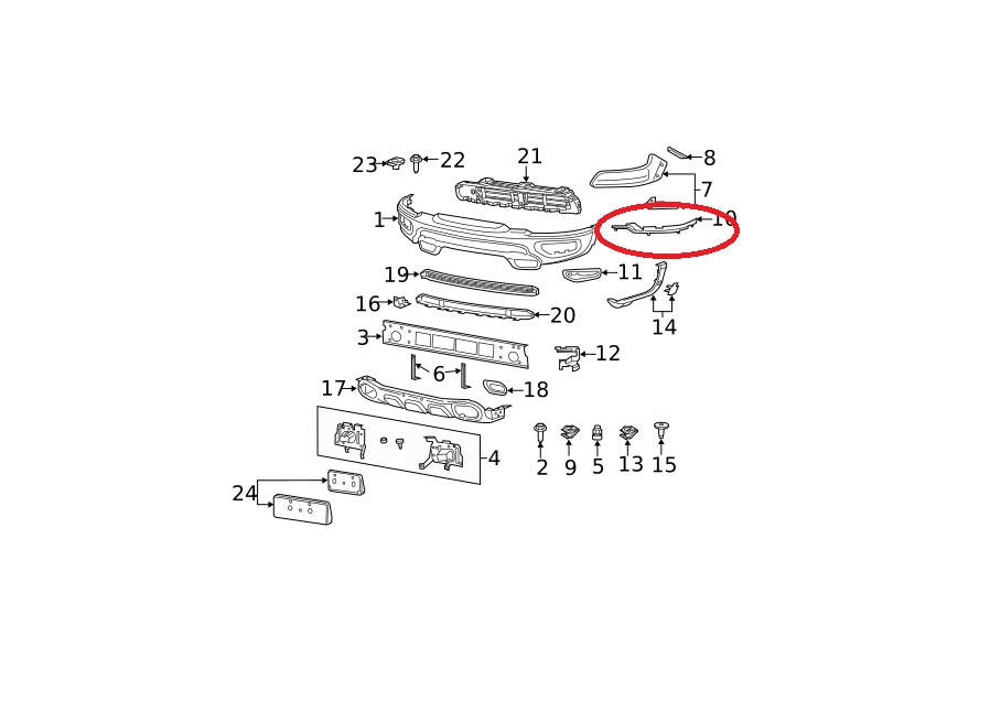 фото №5, Молдинг masująca права dodge ram 1500 rebel 2019 - 2024