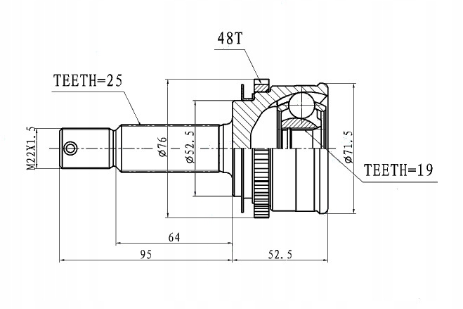 фото №2, Шарнир приводной наружный hyundai getz