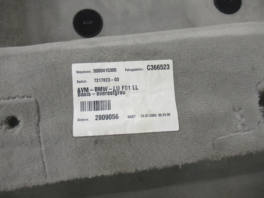 фото №4, Обшивка коврик пол bmw f01 europa