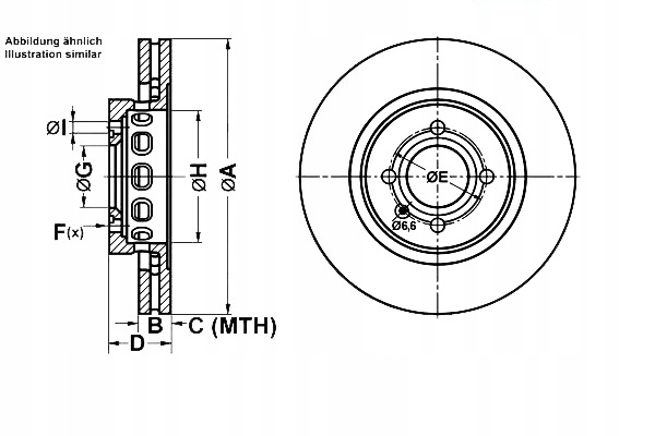 фото №1, Ate тормозные диски тормозные 2szt. seat cordoba cordoba va
