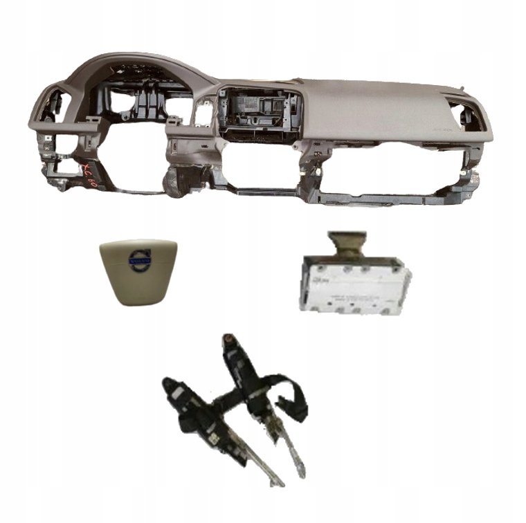 фото №1, Volvo xc60 панель приладів коричневий подушки безпеки ремені комплект