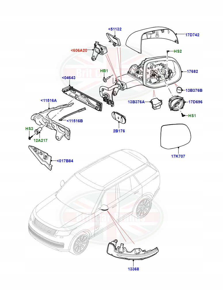 фото №3, Прокладка зеркало правая land rover range rover l460 sport l461 lr181866