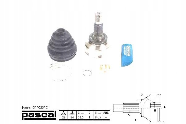 фото №1, Pascal набір шарнір привідний citroen c5 iii 1.6