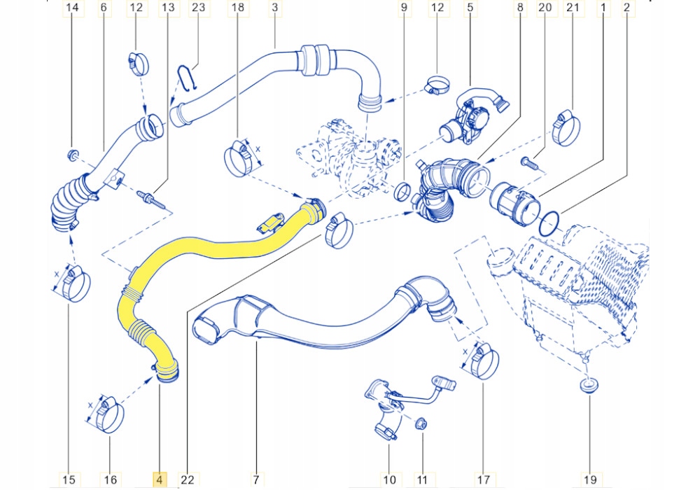 фото №2, Wąż turbo шланг труба турбины интеркулер renault clio 1.5 dci 8200468372