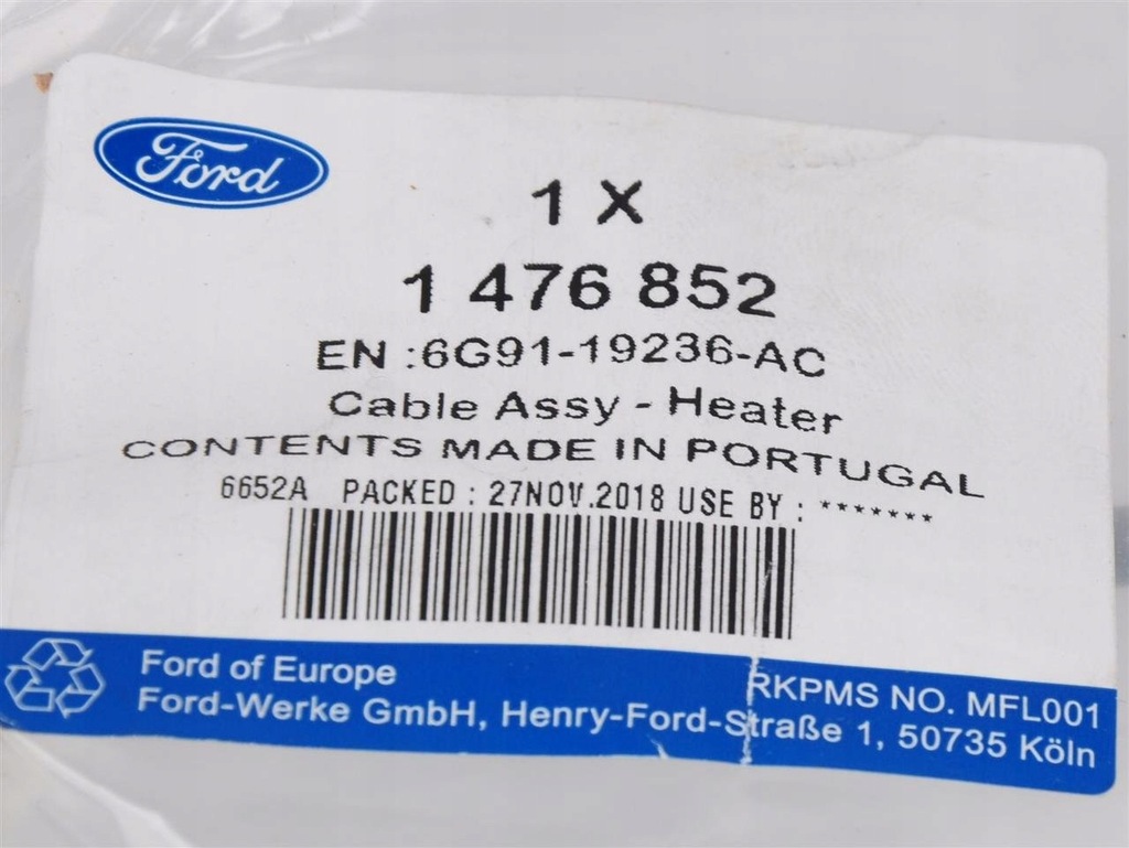 фото №10, Трос отопителя ford s-max mk1 galaxy mk3 _ 1476852 _ 6g91-19236-ac