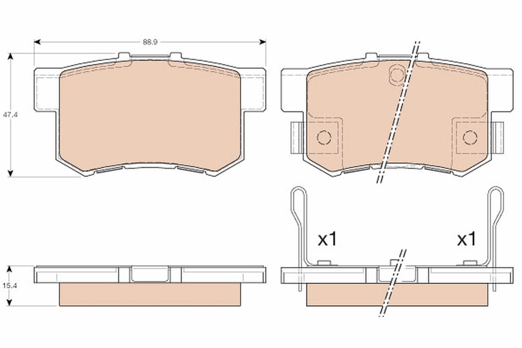 фото №1, Тормозные колодки тормозные 20087 задняя
