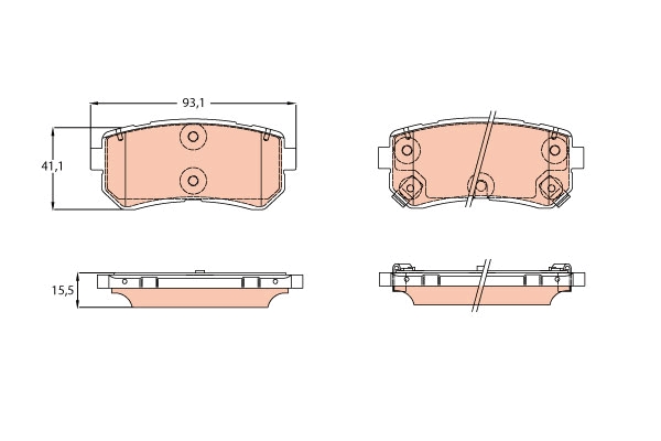 фото №1, Trw gdb3641 набір гальмівних колодок гальмівних, гальма дискові