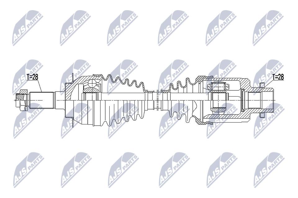 Приводной вал приводная npw-su-039 nty Оригинал