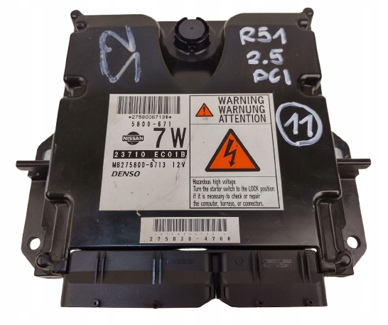 NISSAN PATHFINDER R51 2.5 DCI КОМПЮТЕР КОНТРОЛЕР ДВИГУНА DENSO 23710-EC01B