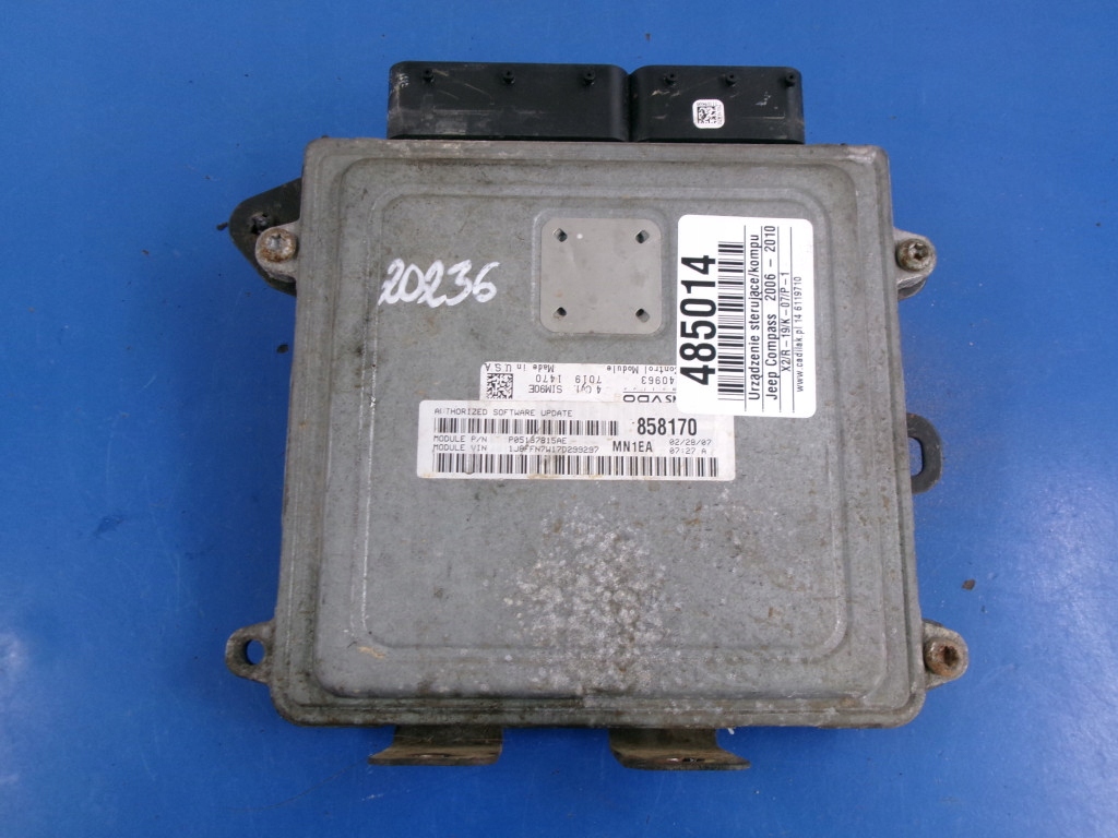 JEEP COMPASS І 2.4 КОМПЮТЕР ДВИГУНА P05187815AE A2C53240963