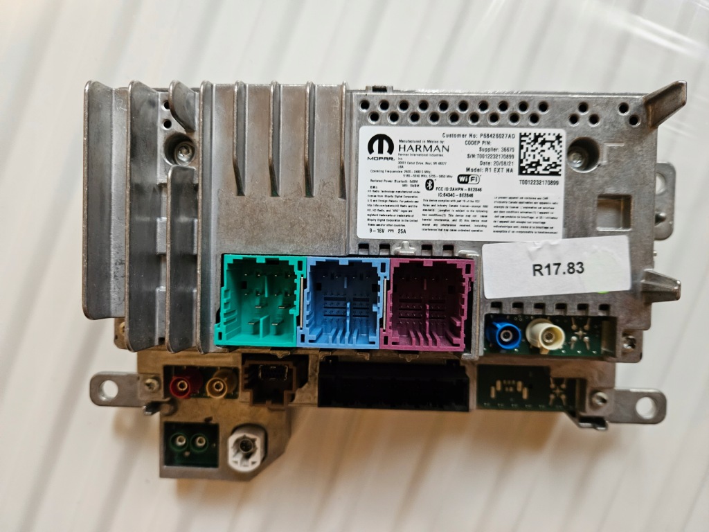 JEEP GRAND CHEROKEE WL L Модуль Екрану Дисплея Радіо 2021+ P68426027AD